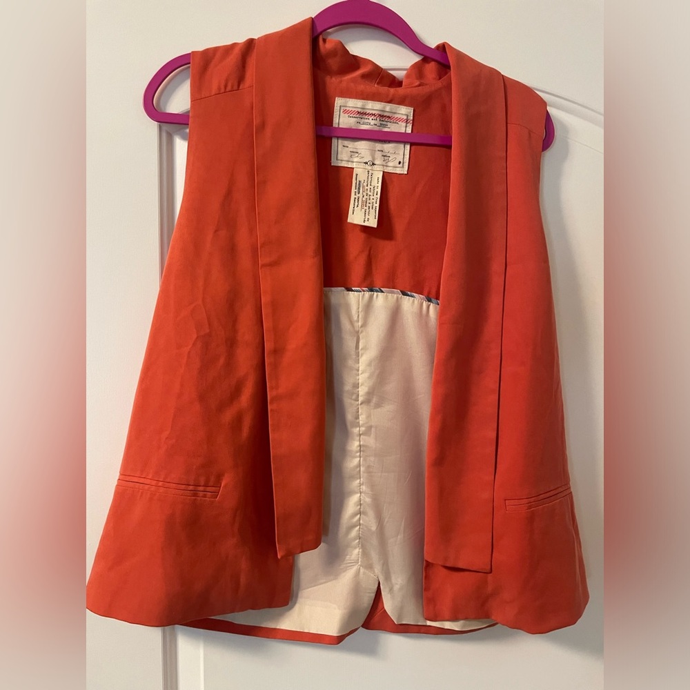 Orange Cartonnier vest from Anthropologie - perfect condition, size L